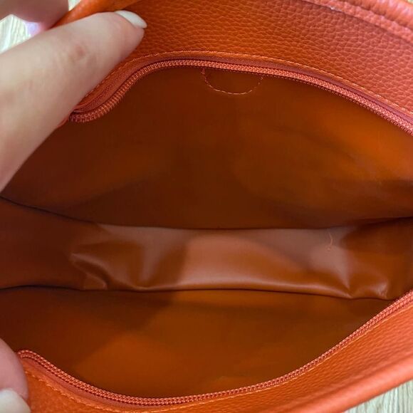 BC Handbags 2 Pocket Purse Crossbody Orange 2303